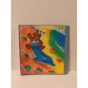 Mead Pencil Pouch Organizer 3 Ring Binder Bear Dolphin Vintage School Supplies